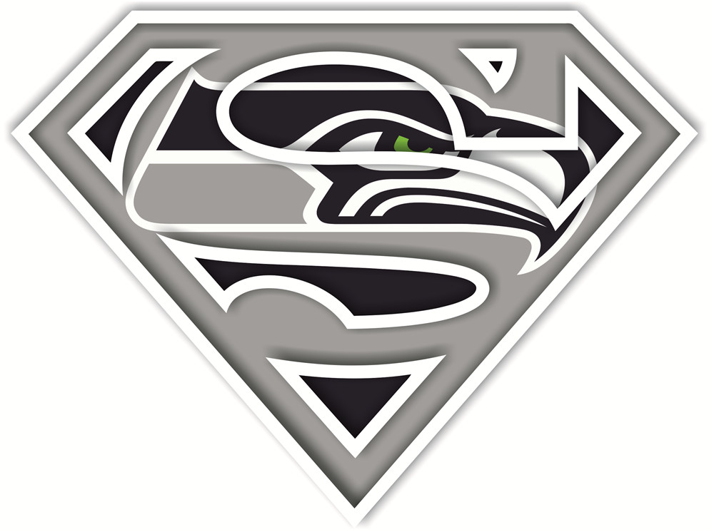 Seattle Seahawks superman logos fabric transfer